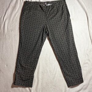 J. Jill Black and Cream Polka Dot Pants